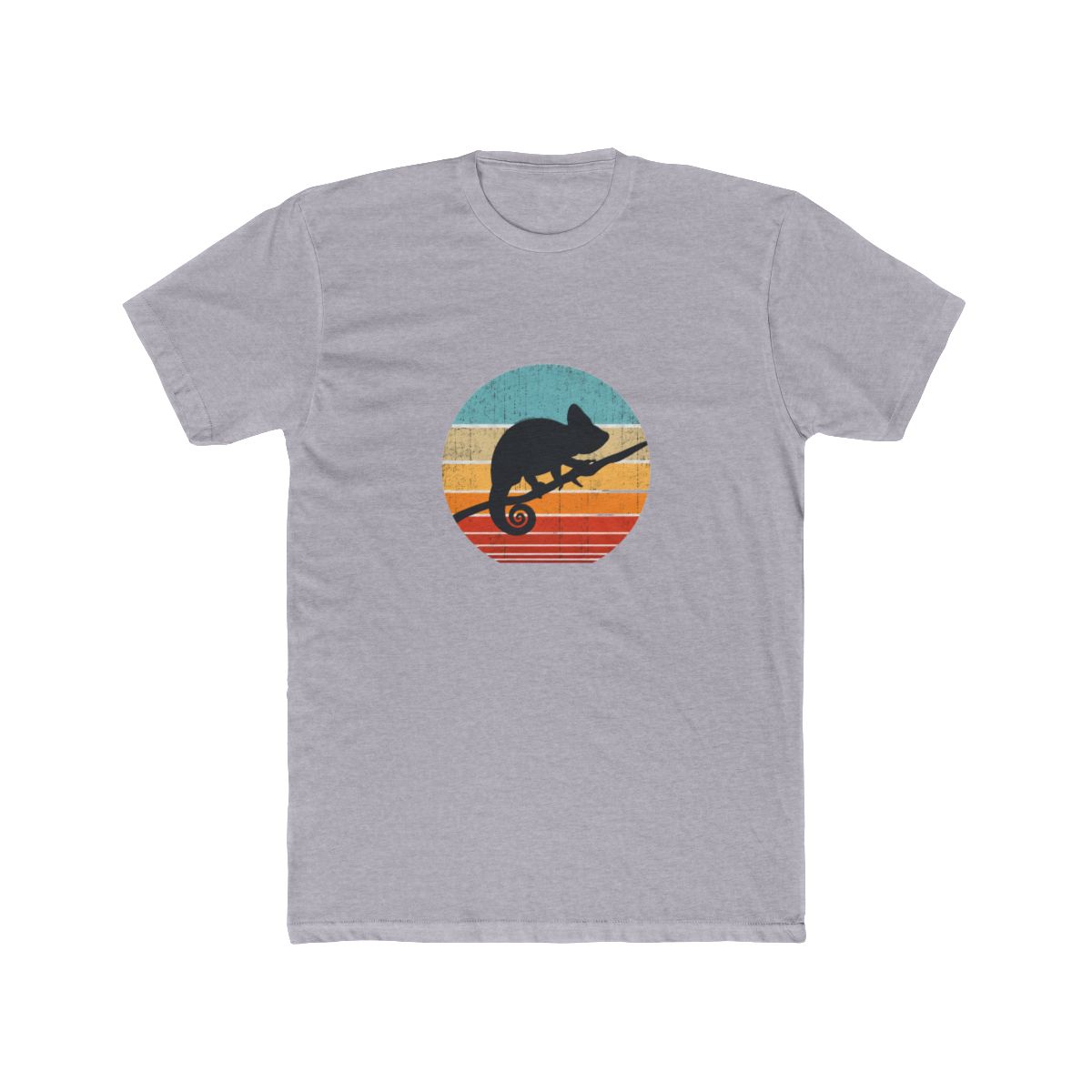 Vintage Chameleon Sunset Graphic T Shirt - Reptile Lover Gift - alternate angle 3, merchandise