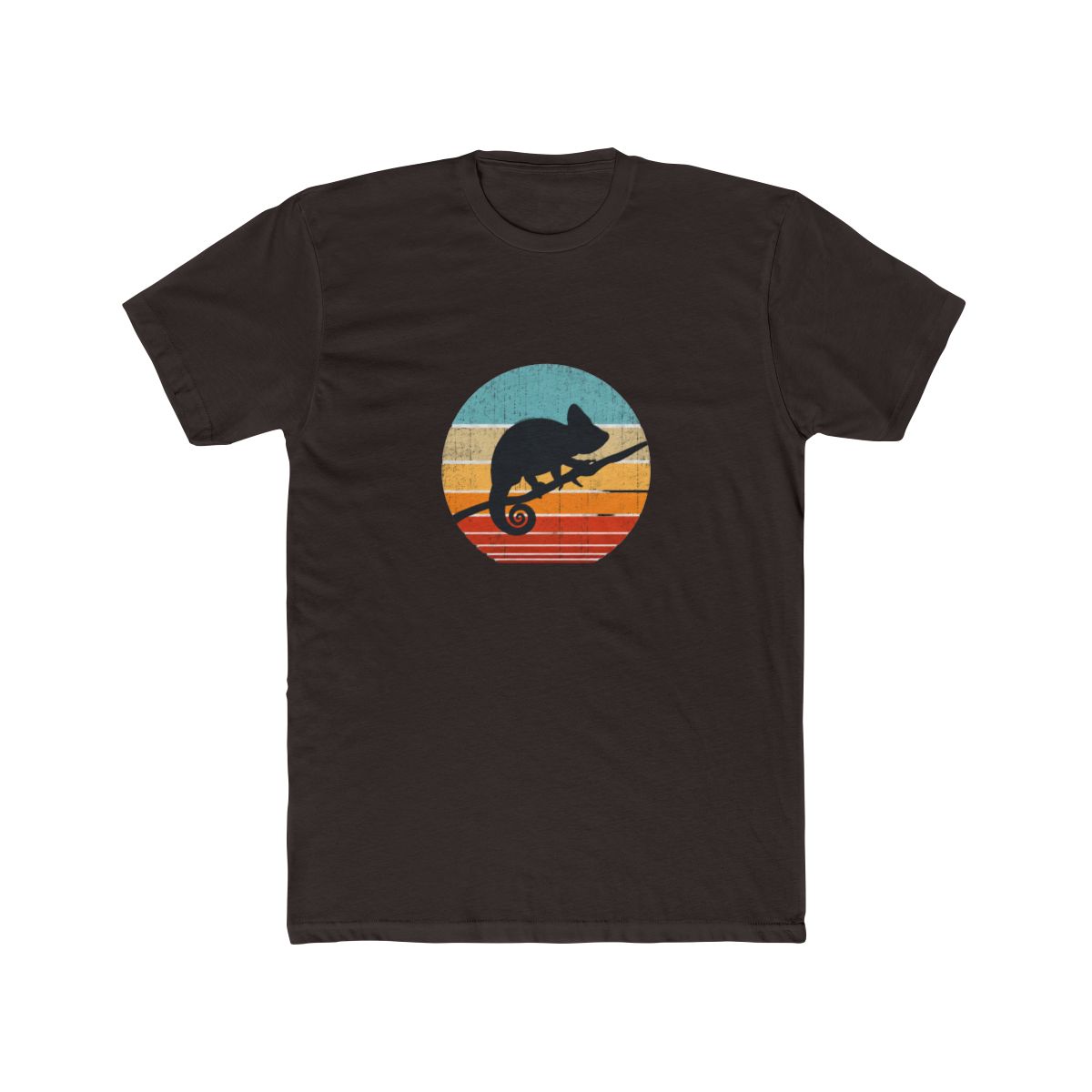 Vintage Chameleon Sunset Graphic T Shirt - Reptile Lover Gift - alternate angle 2, merchandise
