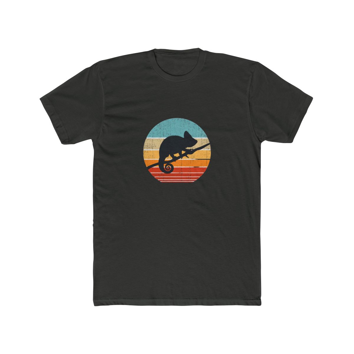 Vintage Chameleon Sunset Graphic T Shirt - Reptile Lover Gift - alternate angle 5, merchandise