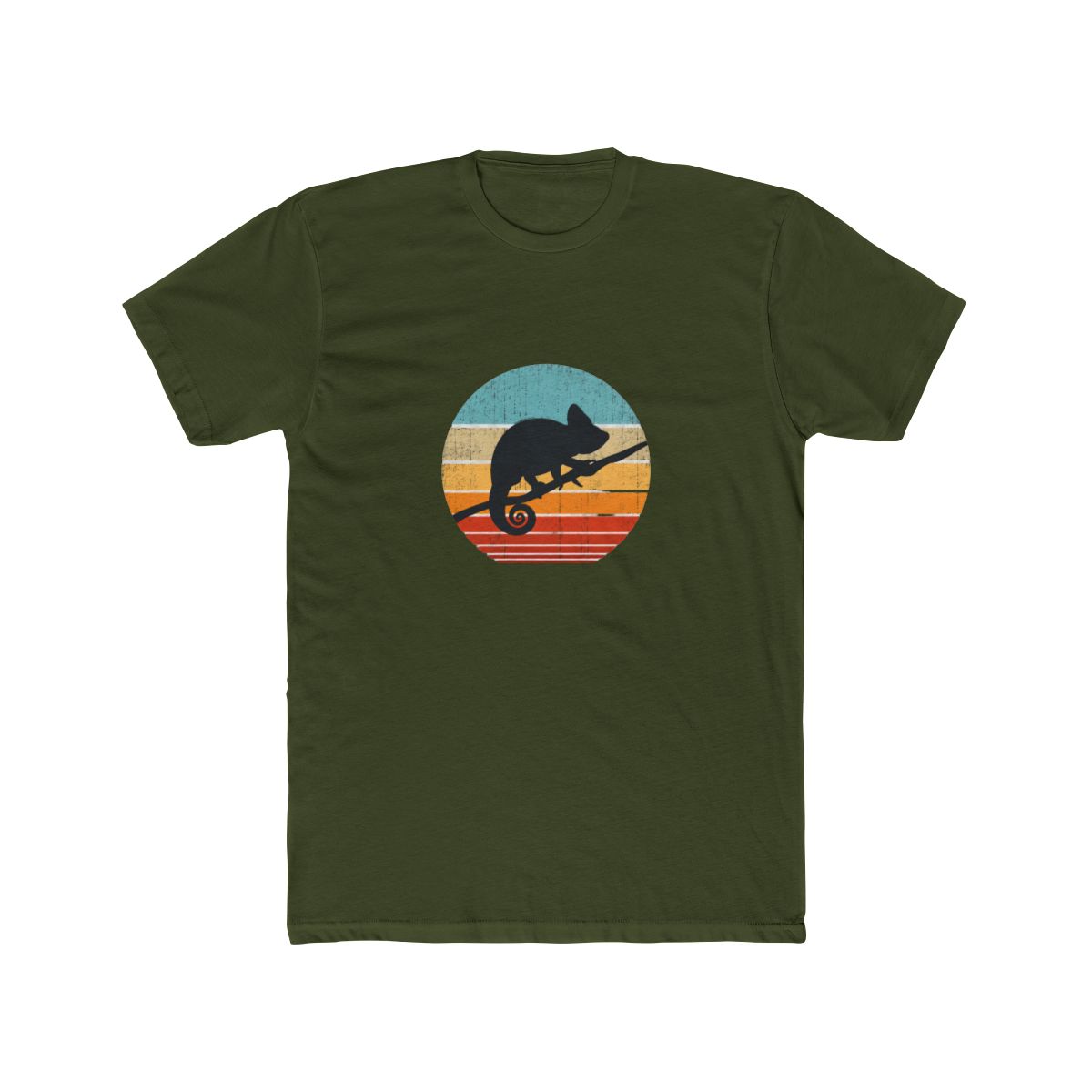 Vintage Chameleon Sunset Graphic T Shirt - Reptile Lover Gift - alternate angle 4, merchandise