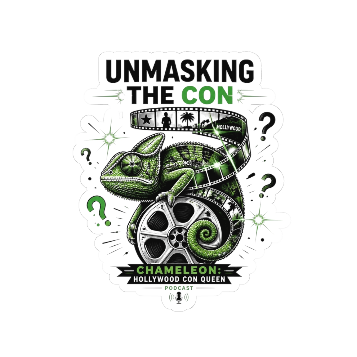 Chameleon: Hollywood Con Queen "Unmasking the Con" Sticker - alternate angle 1, merchandise
